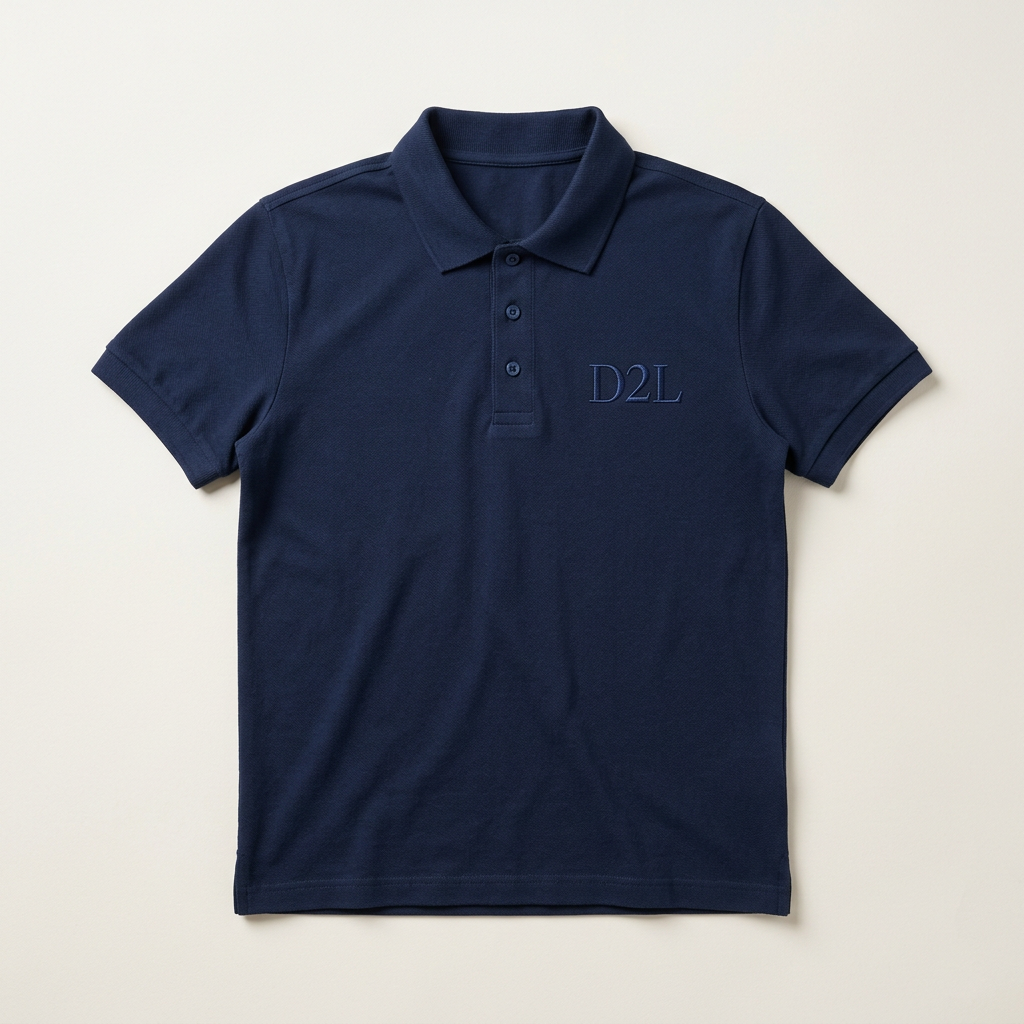 Illustrative embroidered polo mockup