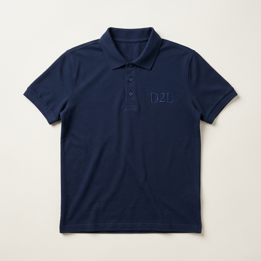 Illustrative embroidered polo mockup